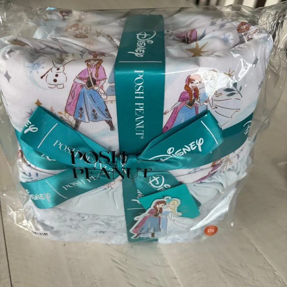 Disney Elsa & Anna Minky Ruffled Luxe Patoo® Blanket NIB 60x60 Frozen Bamboo